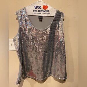 Covington silver sequin tank top. Size XL​